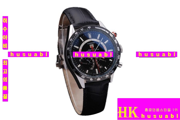 �±�ȣ�̾� ���ڽð� Tag Heuer Carrera Automatic MOVEMENT Black Leather Bracelet 48 x 42mm Men tag135